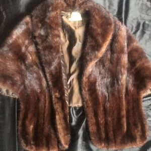 Authenticated Chocolate Brown Fur Stole